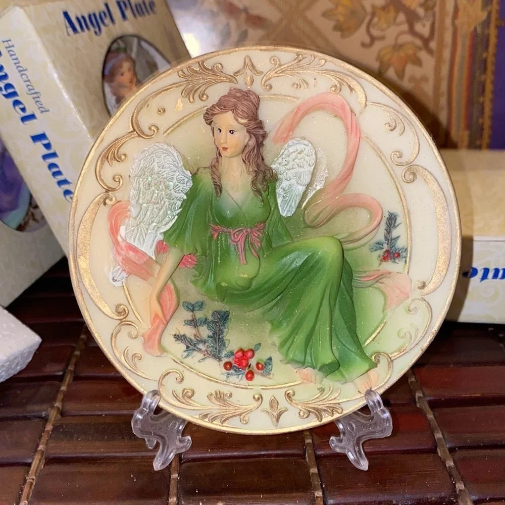 Vintage Handcrafted angle plates set of 4 in box